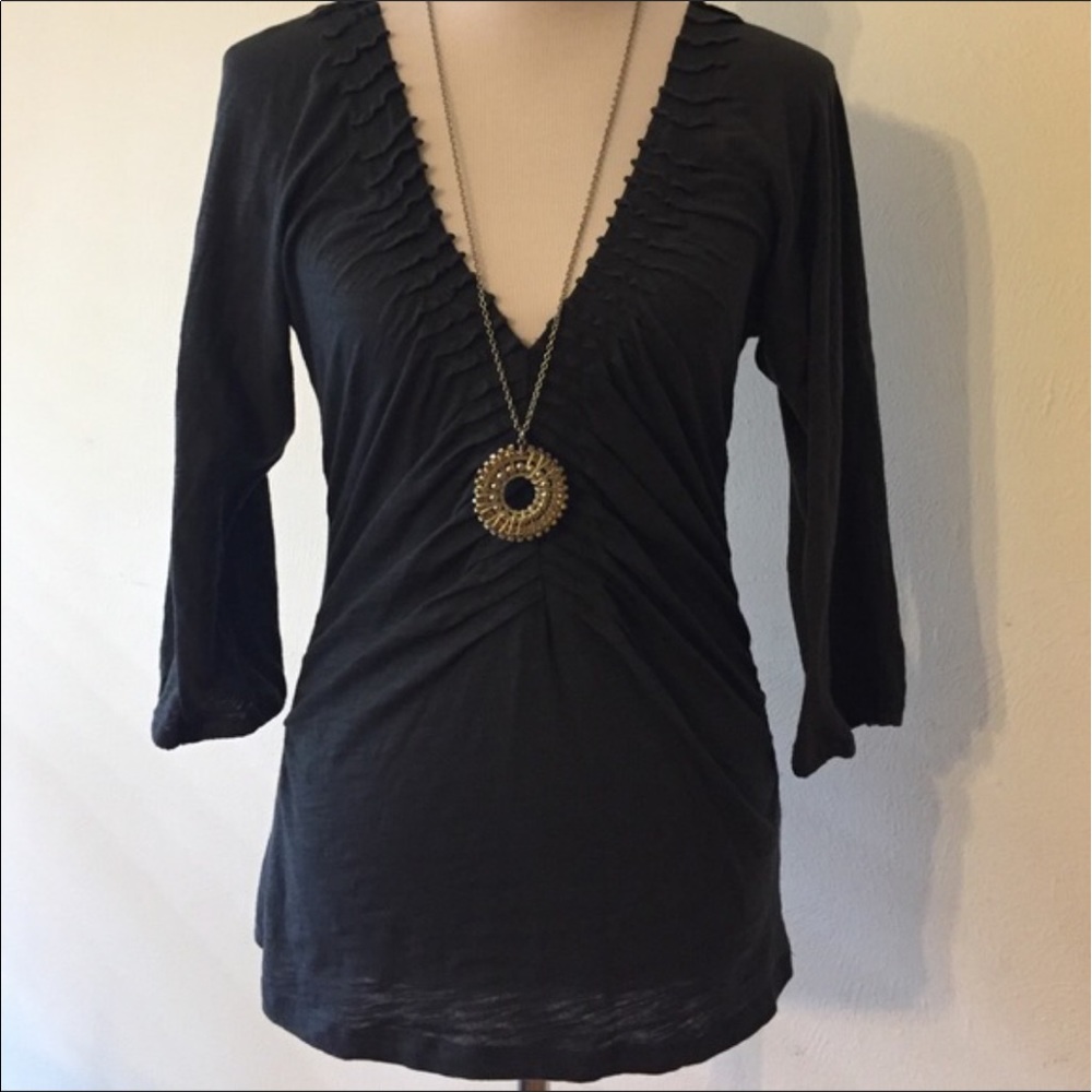 🎀Anthropologie Ett:twa gray not top medium