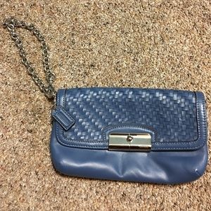 Coach wristlet, blue.
