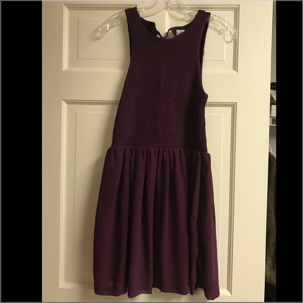 Plum Fit and Flare Dress