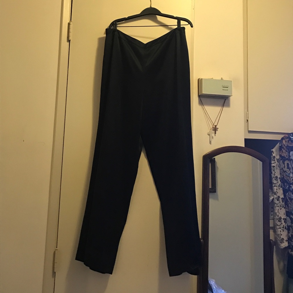 Talbots Black satin evening pants