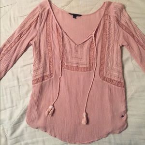 American eagle peasant top
