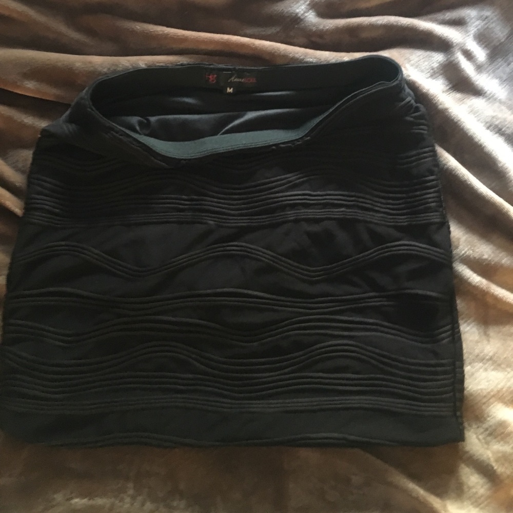 Black mini skirt