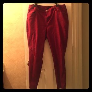 Lane Bryant Red Skinny Jeans