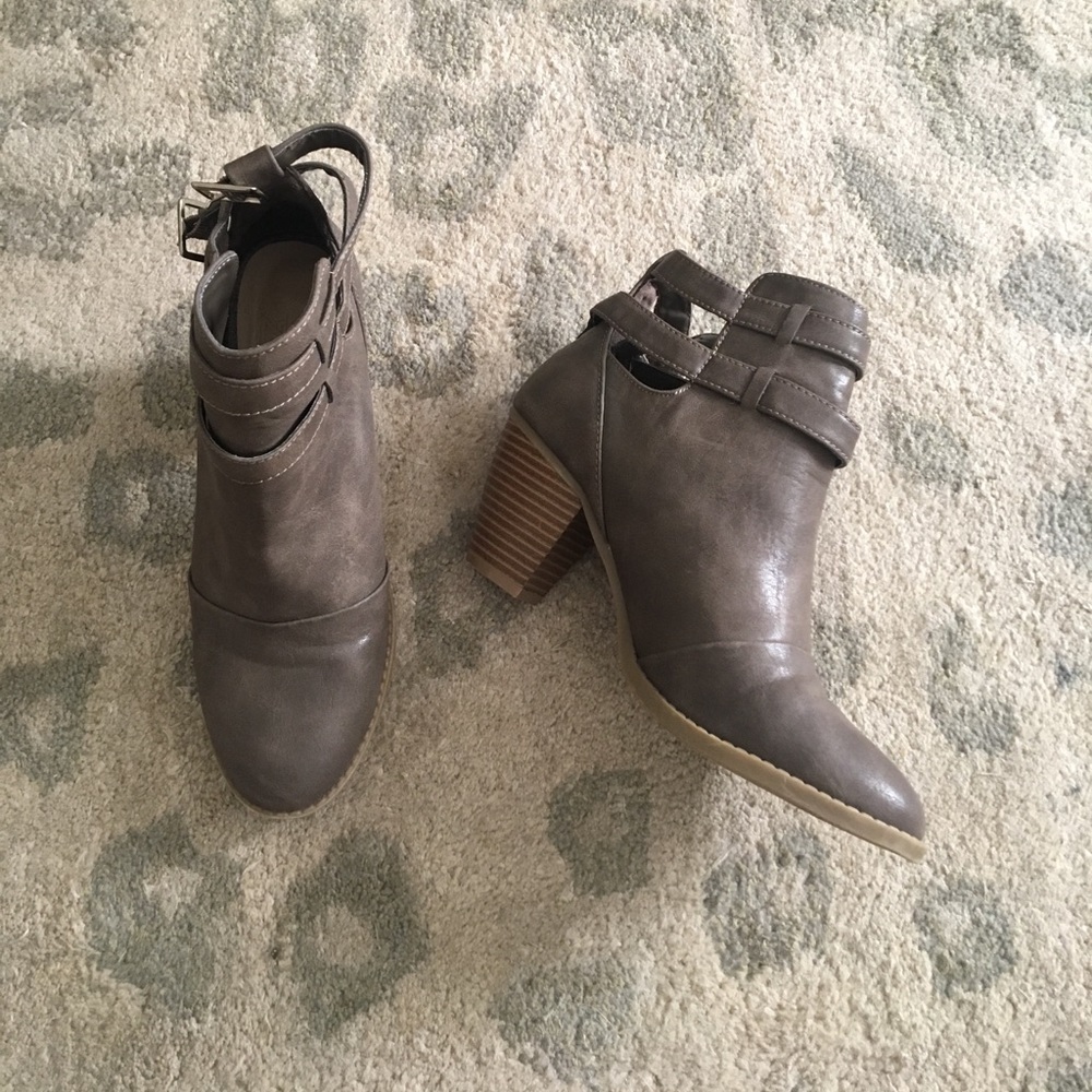 Gray Ankle Booties - Never worn!