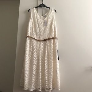 🔸NWT🔸Summer Cream color Sleeveless dress 14/16