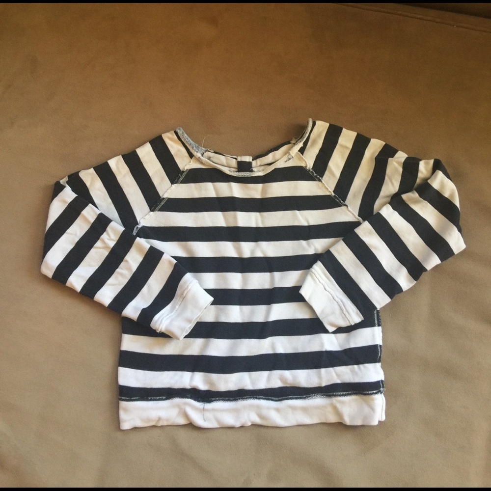 Black and white striped sweatshirt
