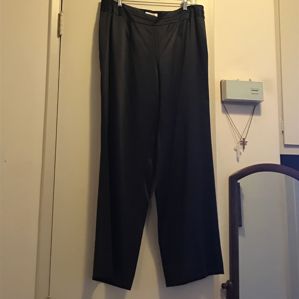 Talbots satin brown pants