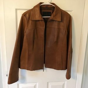 Avanti Brown Leather Jacket Size L