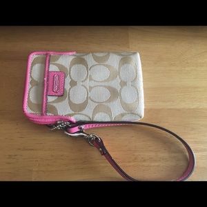 Coach Wristlet Phone Pouch
