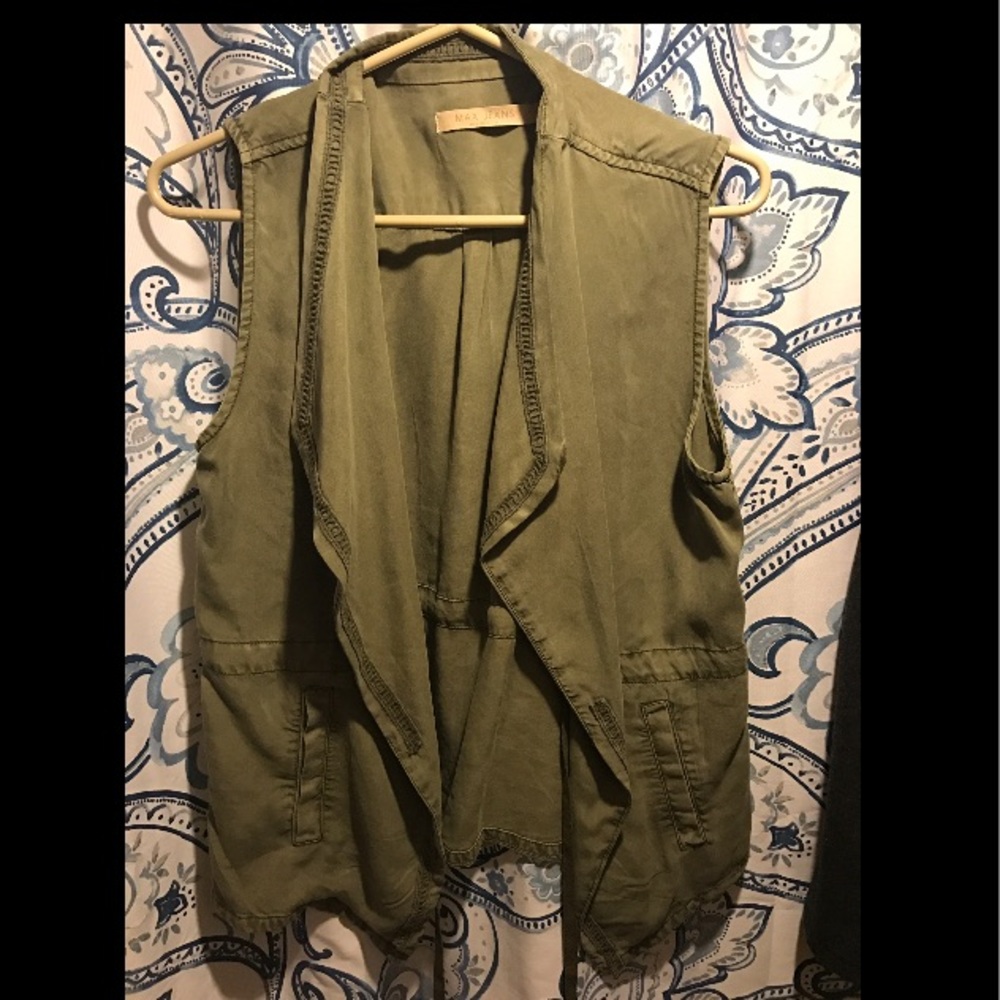 Max Jeans Olive Vest