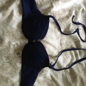 Navy blue bathing suit top size 32B
