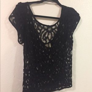 Black Lace UrbanOutfitters Top - size M