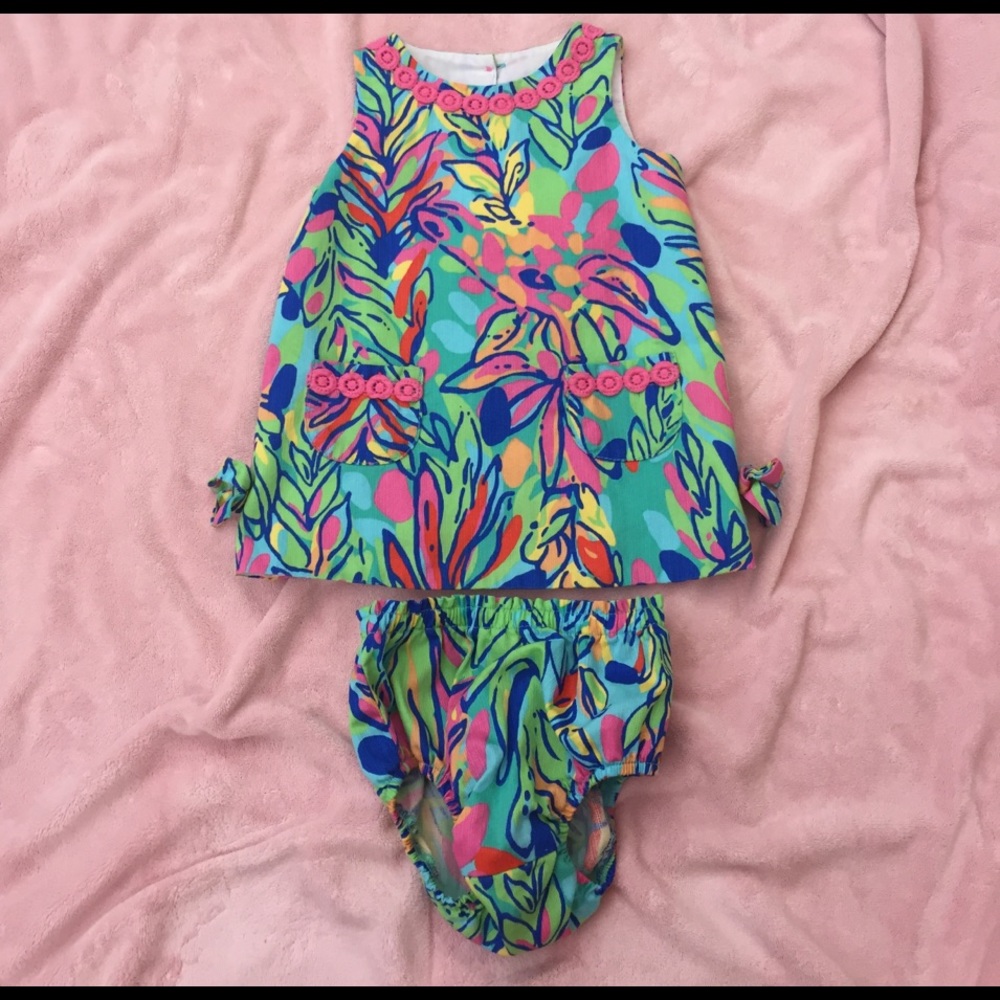 Like new Lilly Pulitzer 18-24 months dress + cover