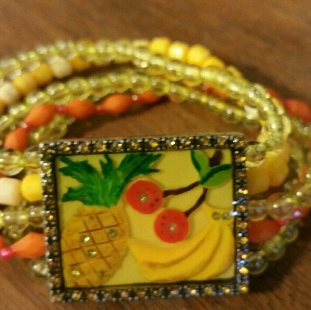 "Bahamamama" Stretchy Bracelet-Bright and Fruity