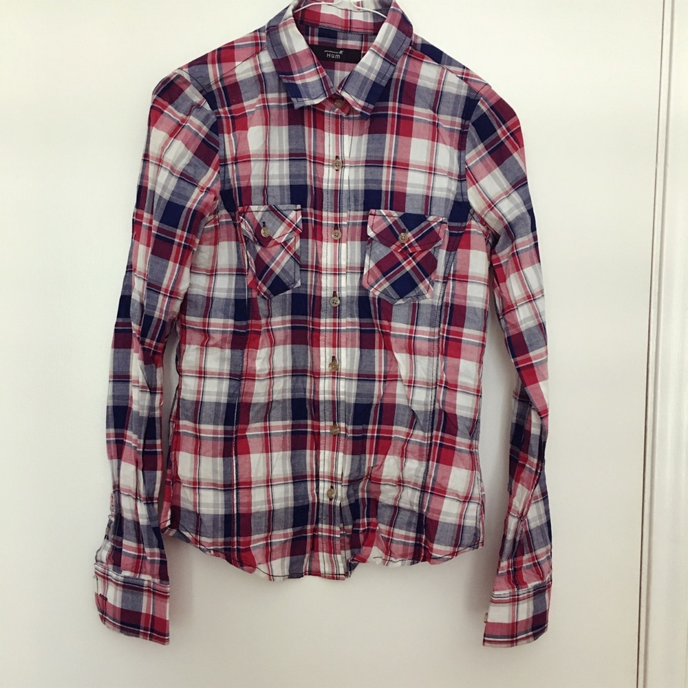 Classic plaid cotton shirt