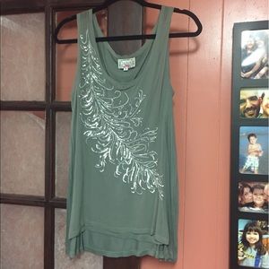 Green Sequined Top - size S