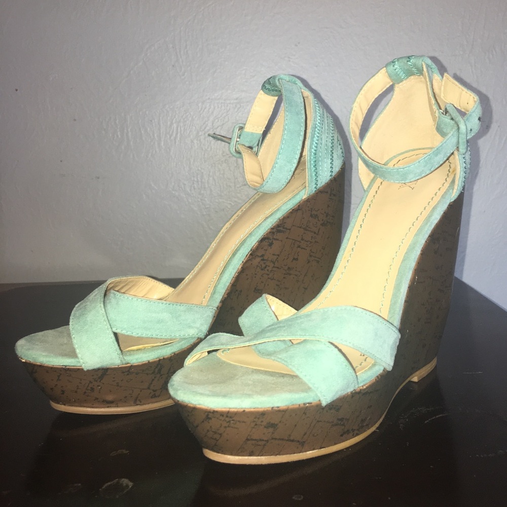 Forever 21 blue wedges