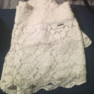White Lace Hollister Shorts