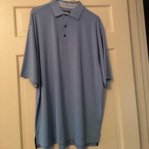 Baby blue FootJoy golf shirt