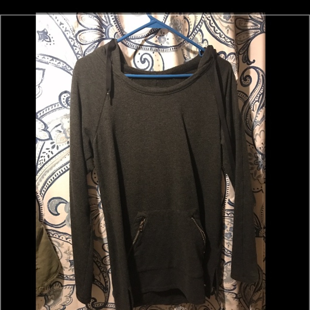 Marc New York grey hooded sweatshirt