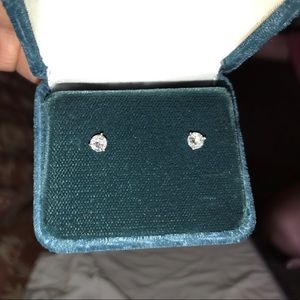 .62 Diamond Studs. SI2 G Color. 14k white gold.