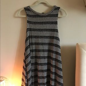 Striped Lace Trimmed Dress