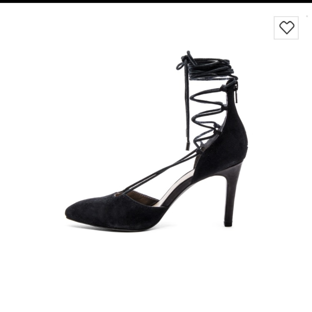 NWOB Seychelles Black Suede Lace up Shoes 9.5 - Picture 5 of 5