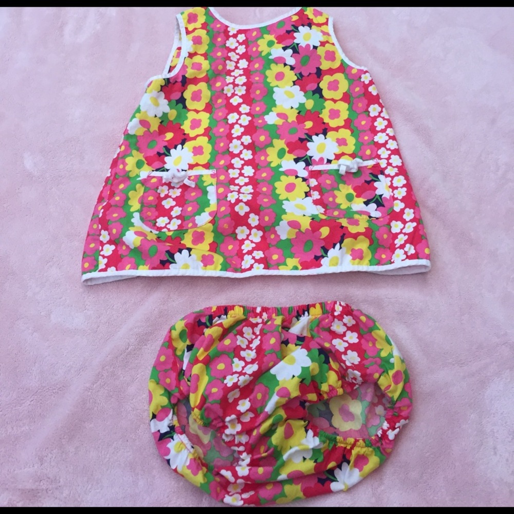 Lilly Pulitzer baby shift dress diaper cover 12-18