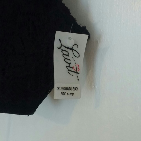 Black bralette NWT sz XL - mesh & lace - Picture 3 of 3