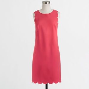 J. Crew scalloped edge coral dress