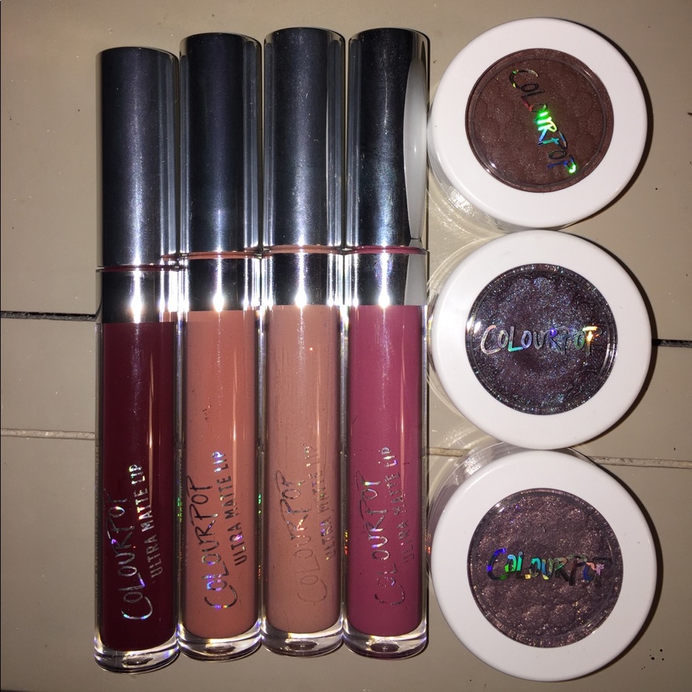 Colourpop ultra matte lips and super shock shadows