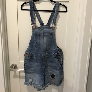 Denim Jean Short Jumper/Overalls