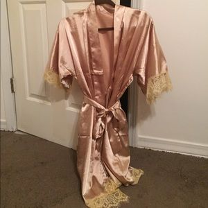 Silky, lacy robe!