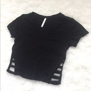 Black V-Neck Crop Top