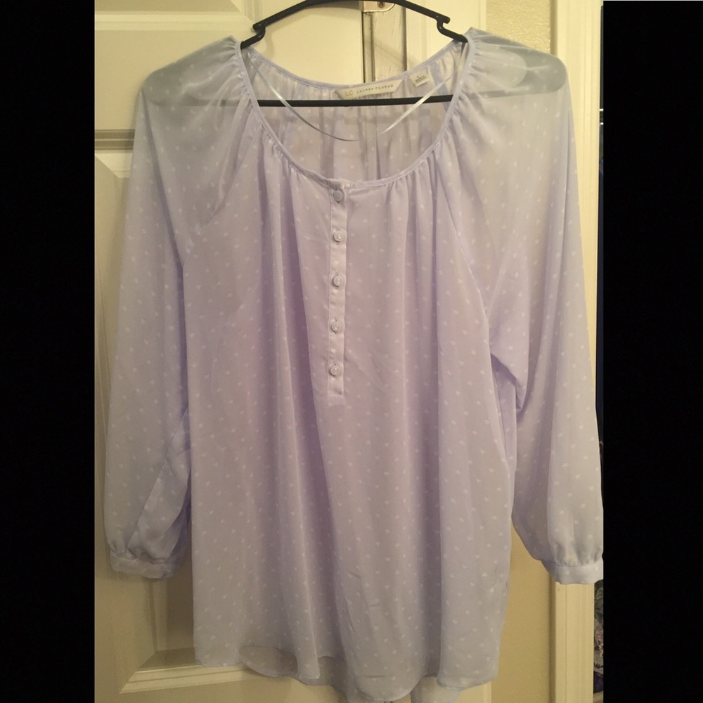 Light blue blouse (sheer) - Lauren Conrad, L
