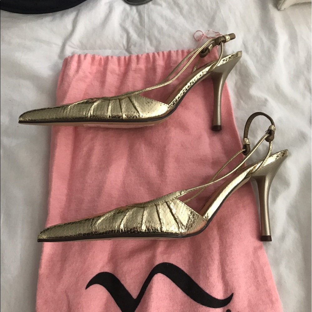 Nina Gold Sling back