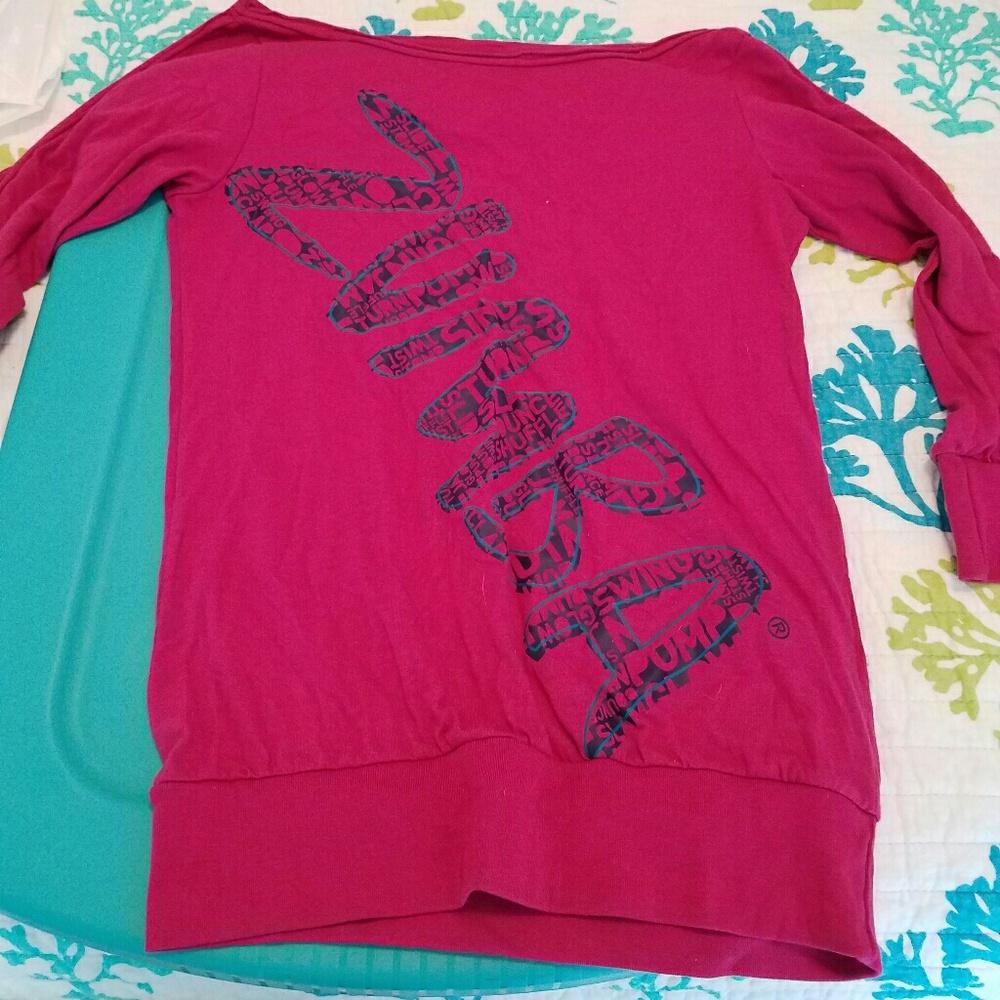 Off Shoulder Zumba Top 3/4 Sleeve