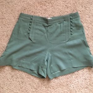 High-wasted Anthropologie shorts