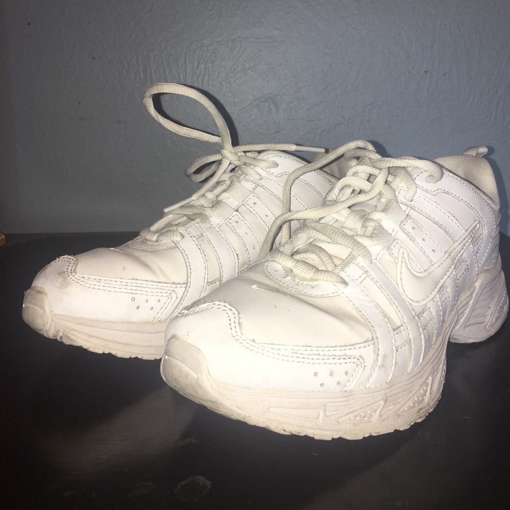 White Nike athletic shoe