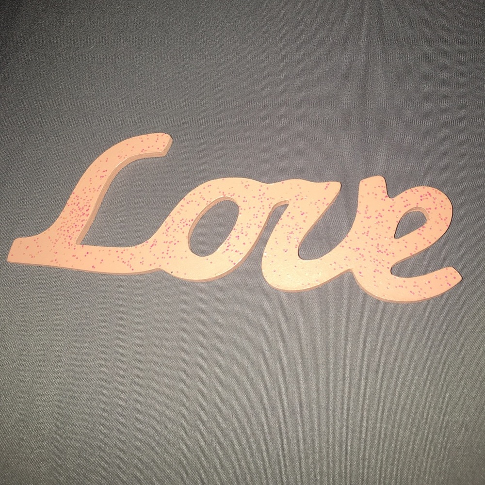 💕 Wood glittery decor "Love"💕