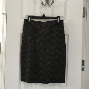 Printed pencil skirt