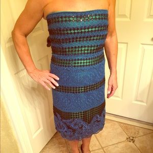BCBGMAXARIA royal blue lace cocktail dress