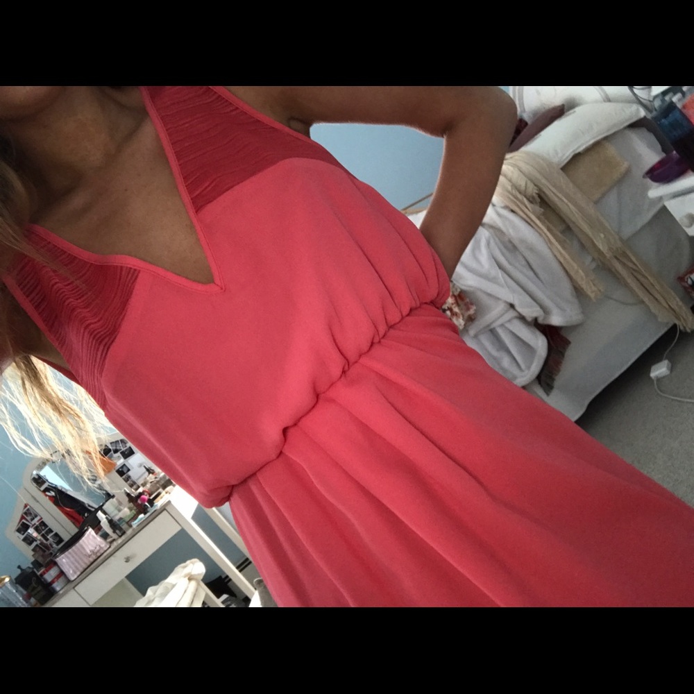 🌸4 for $25🌸 Oh La La Coral Chiffon Dress