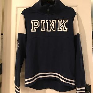 •PINK half-zip sweatshirt