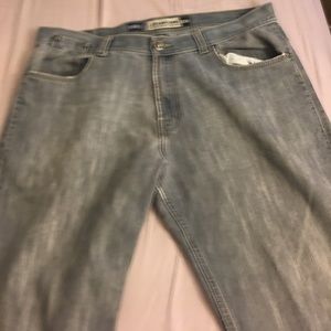 Gray washed jeans