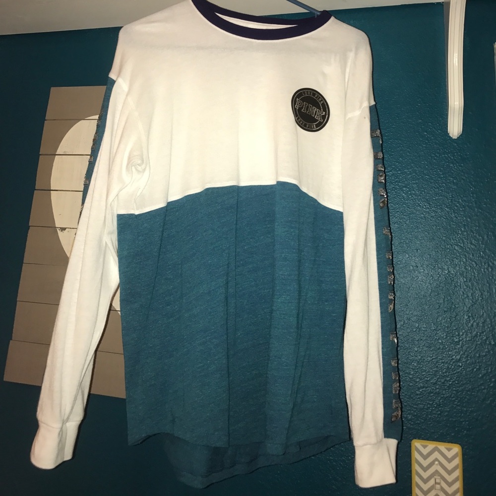 PINK long sleeved sequined t-shirt