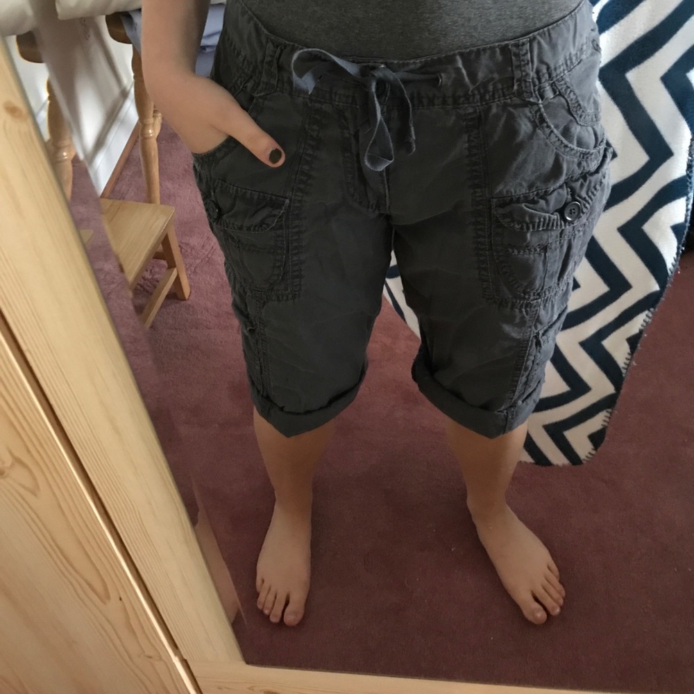 Dark Gray Cargo Bermudas