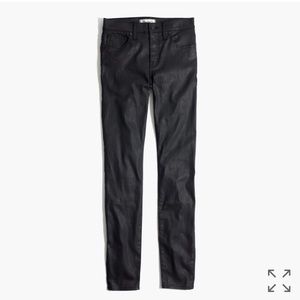 Madewell leather coated denim (highwasted)