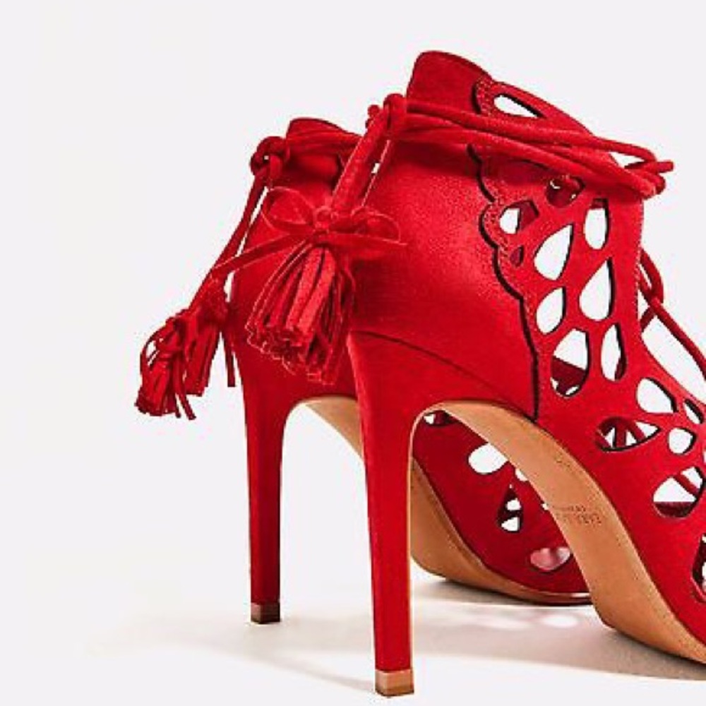 Zara openwork Wraparound Sandals - Picture 4 of 10