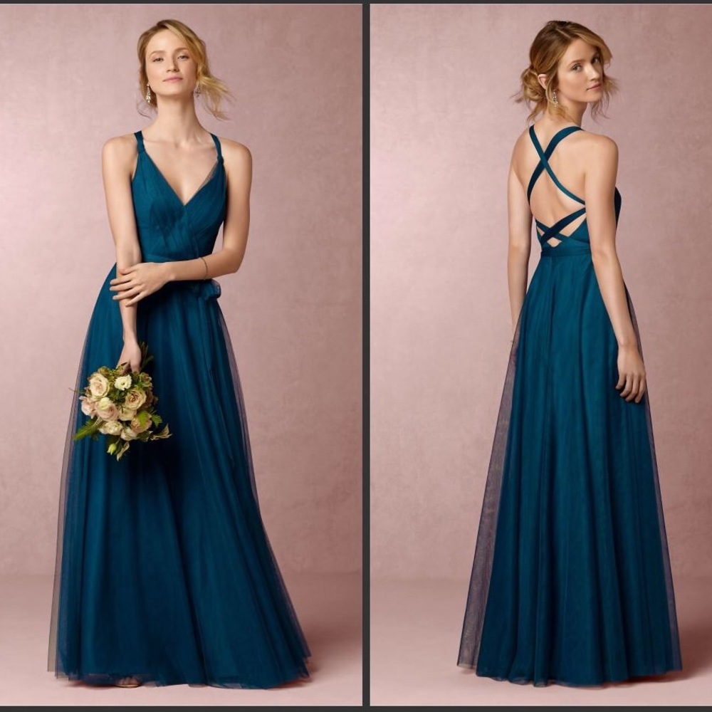 BHLDN Zaria dress in Sapphire